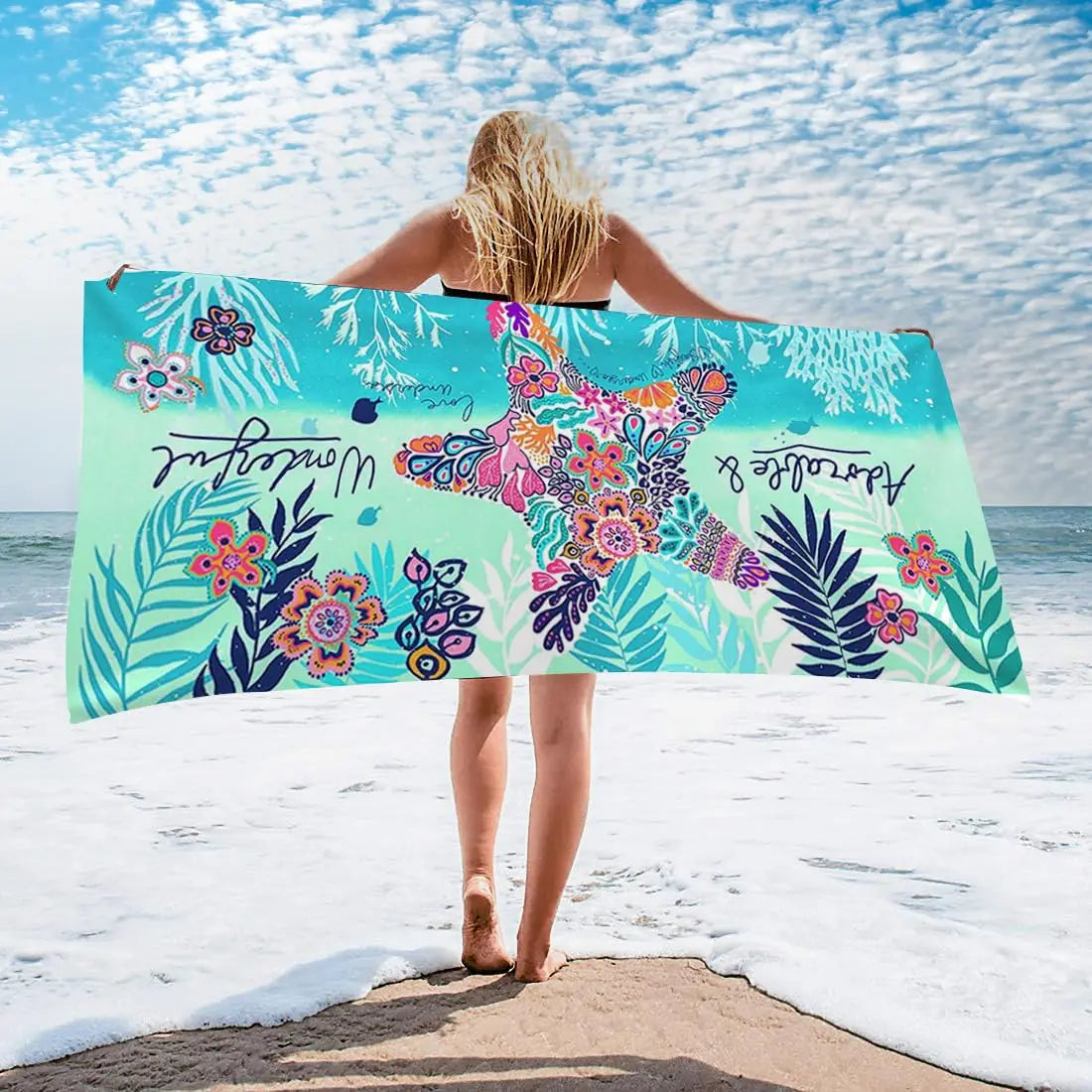 Microfiber Beach Towel Quick Dry Absorbent Portable Outdoor Camping Essential