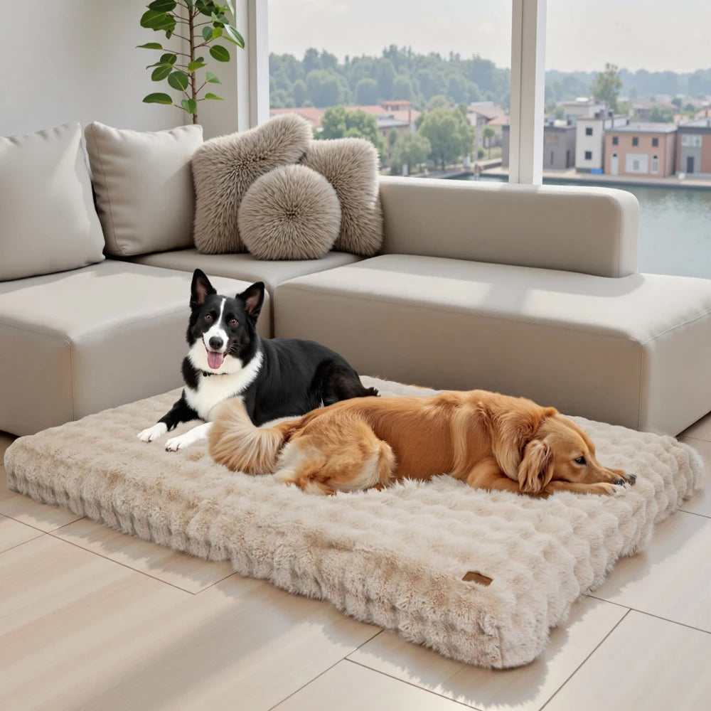Borwart Ultra Plush Washable Dog Bed With Removable Cover