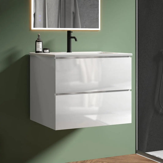 Modern Floating Bathroom Vanity With Sink And Soft Close Drawers