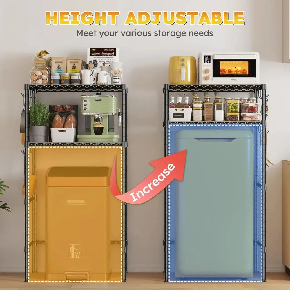 2 Tier Mini Fridge Shelf With Adjustable Metal Storage Rack