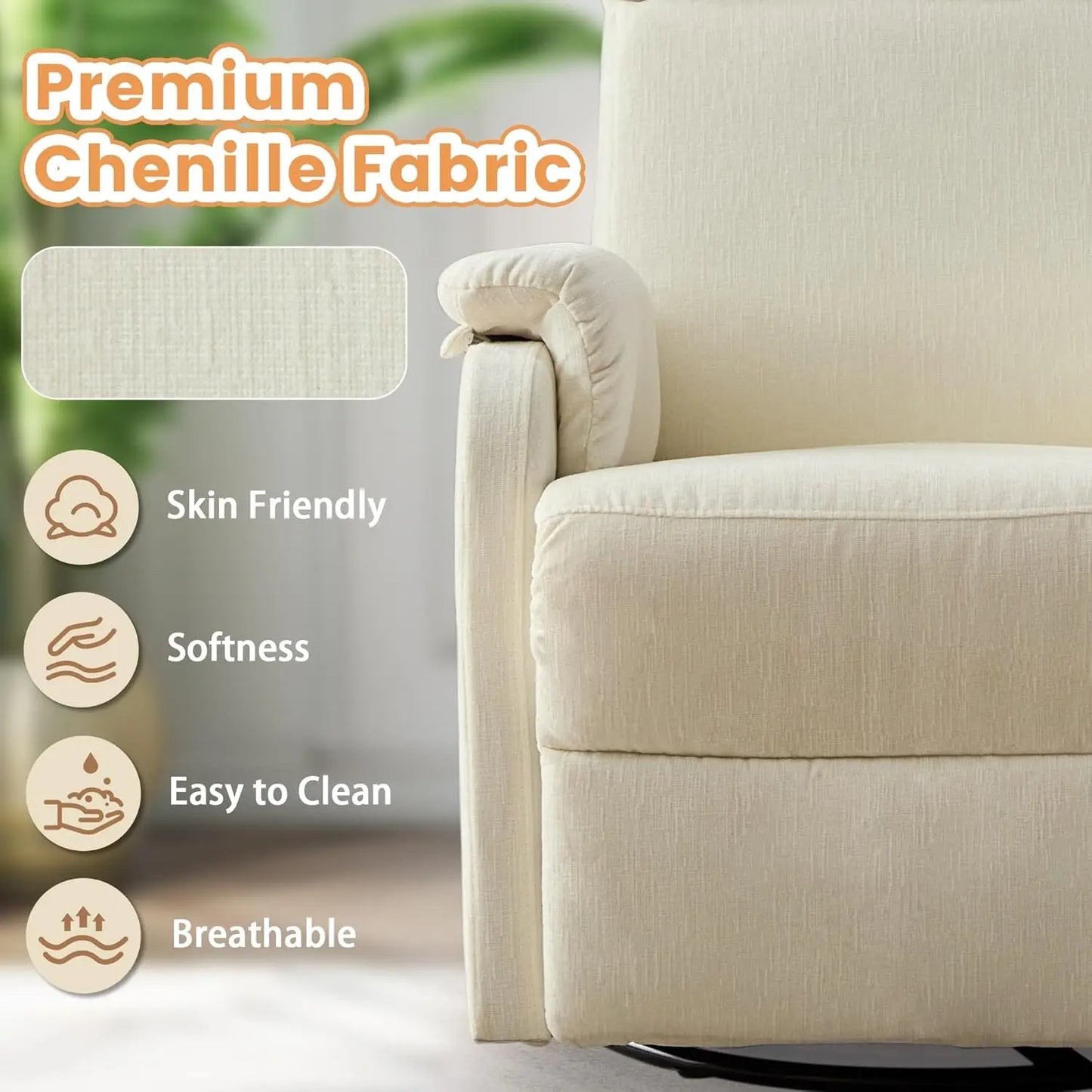 Recliner Chair Swivel Rocking Glider for Living Room