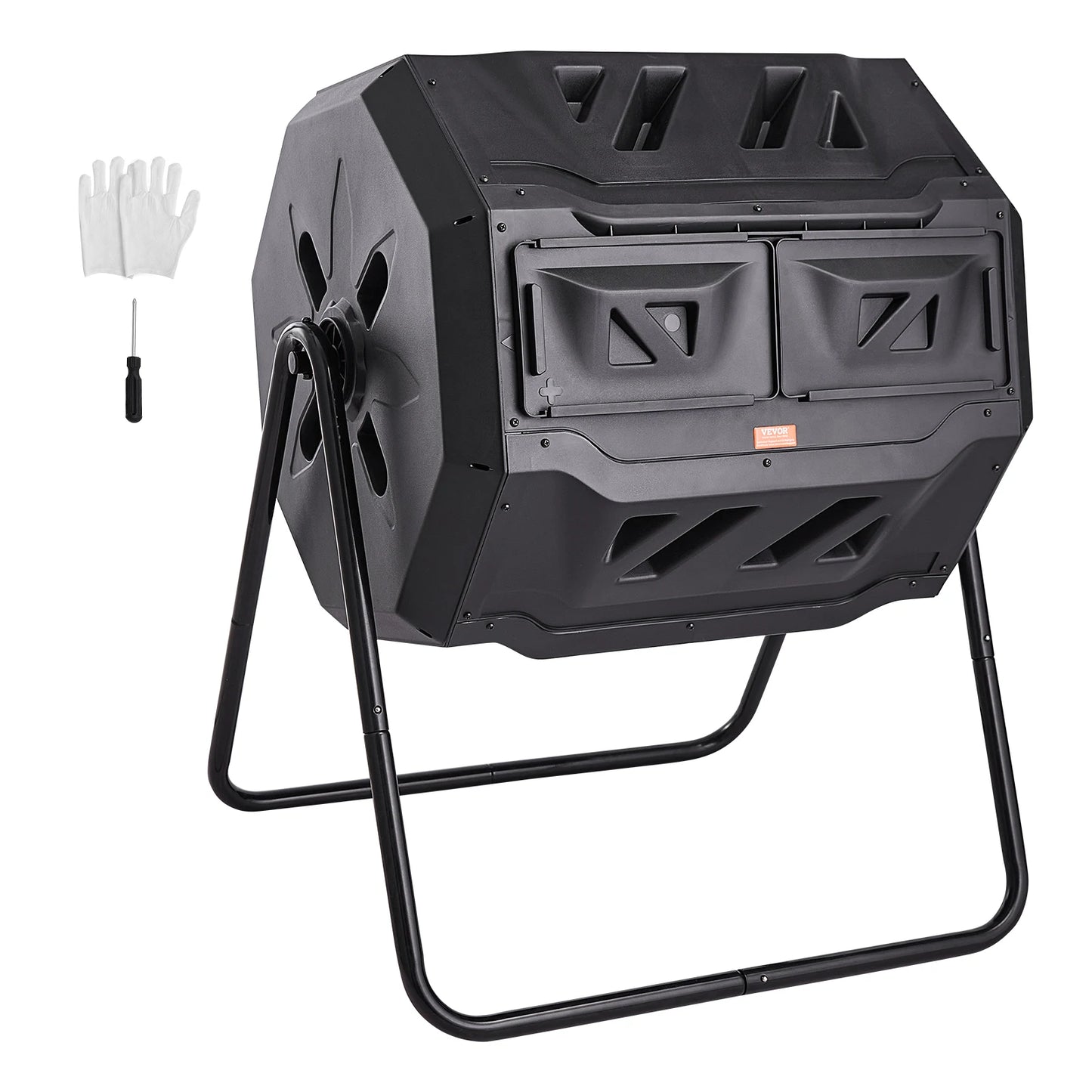 SucceBuy Tumbling Compost Bin Dual Chamber