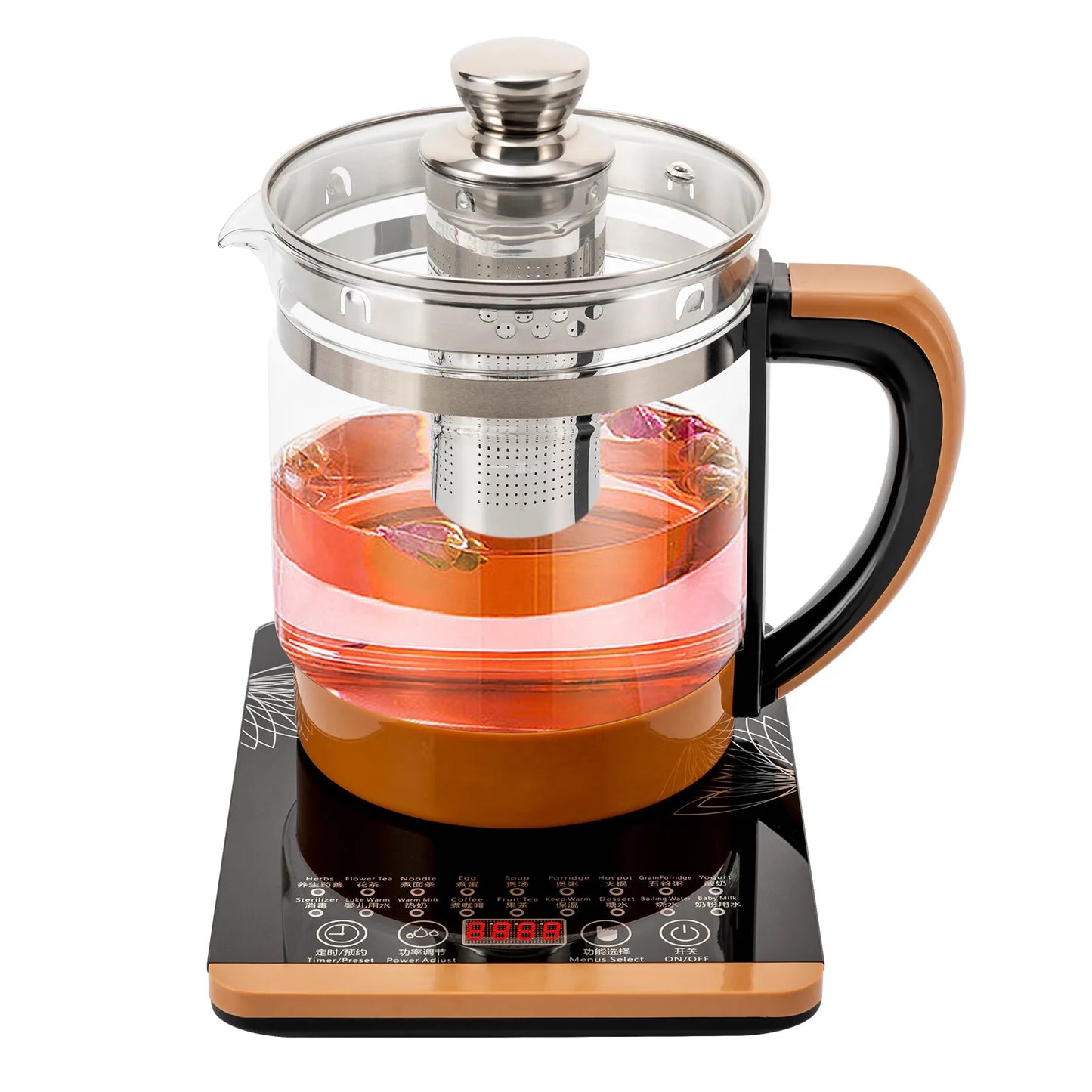 Electric Glass Tea Kettle With Keep Warm And 6 Temperature Settings BPA Free