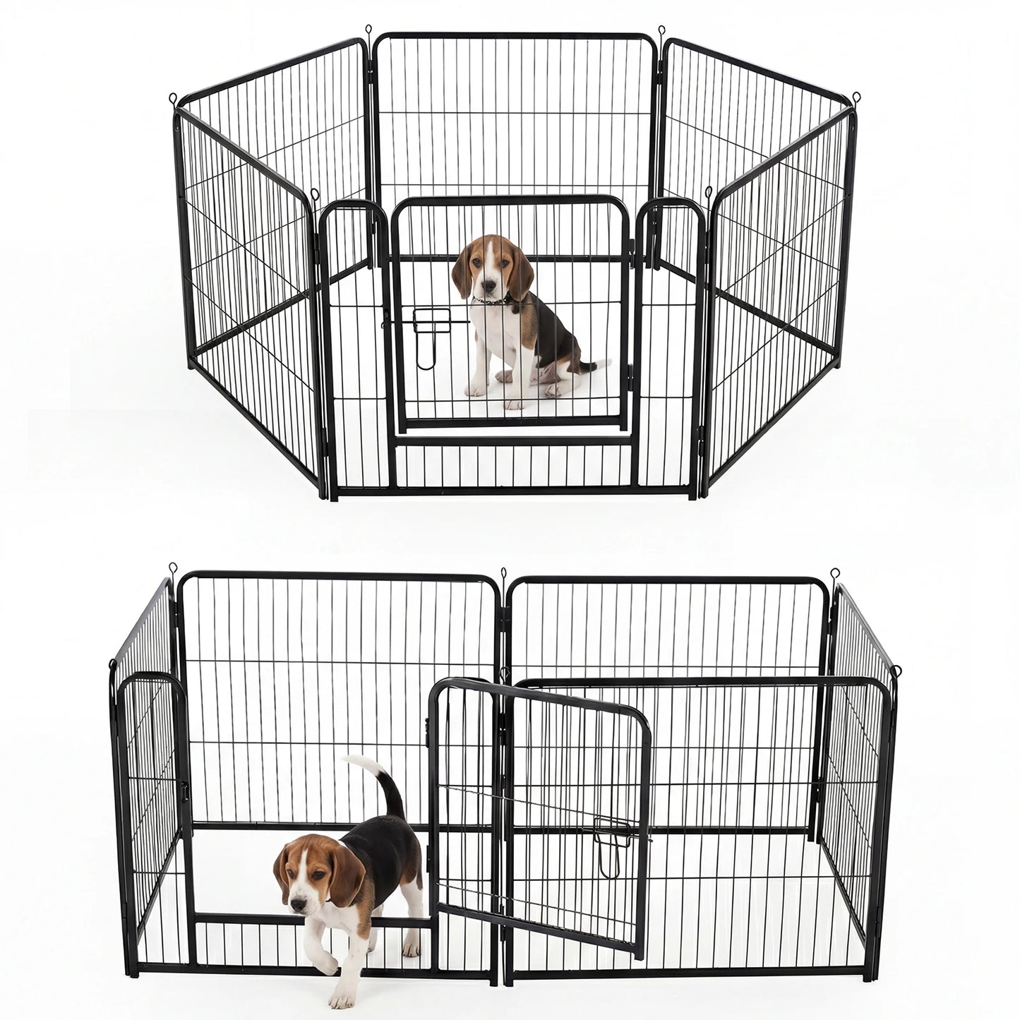 JHK 6-Panel Metal Dog Playpen For Indoor Outdoor Use