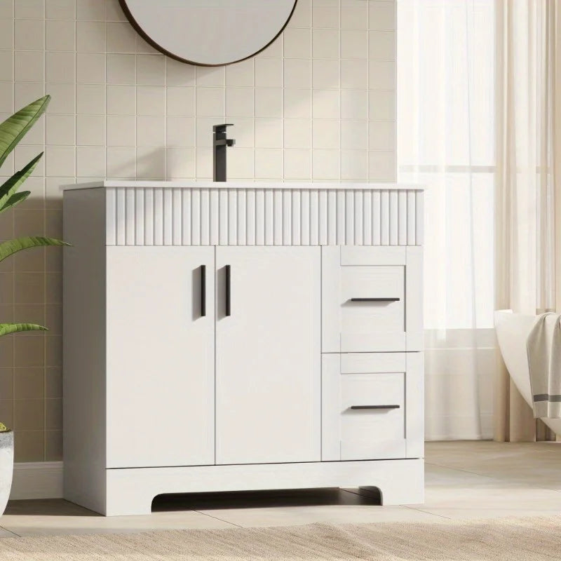 Modern Erommy Bathroom Vanity With Sink And Faucet