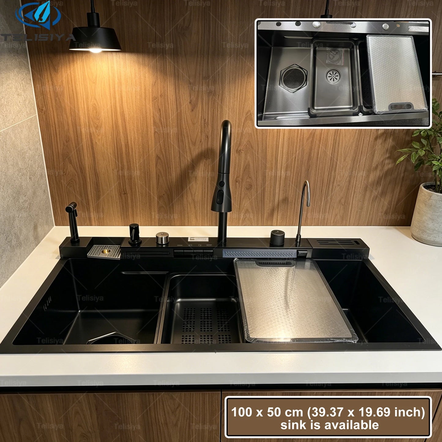 Telisiya Stainless Steel Kitchen Faucet With Digital Display
