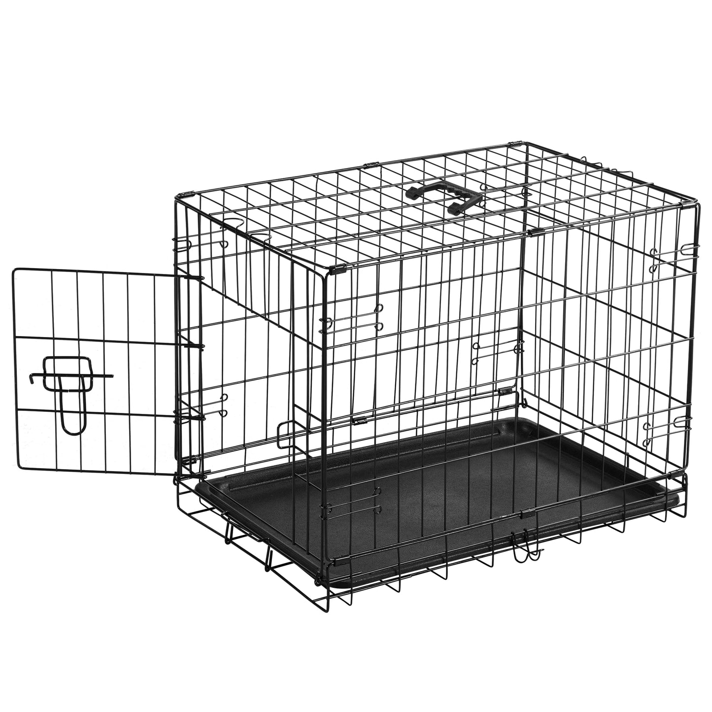 Jhk Folding Metal Wire Dog Kennel With Leak Proof Tray
