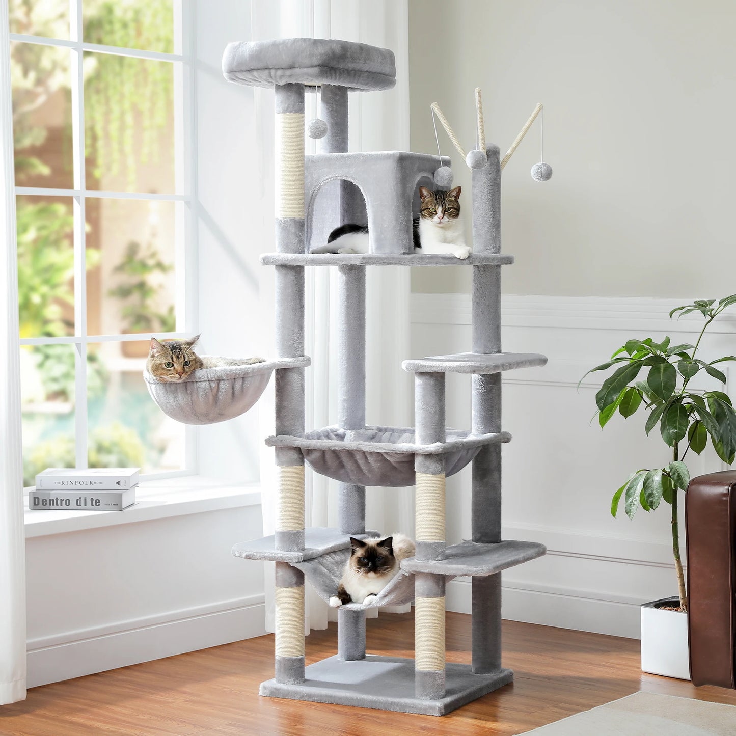 PAWZ Road Multi Level Cat Tree With Scratching Posts And Perches