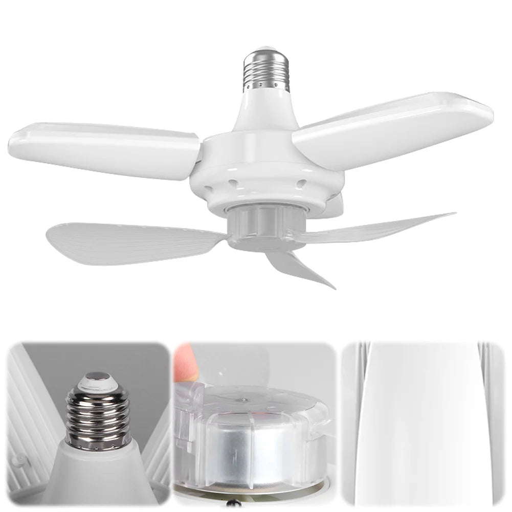 Sikiwind Modern LED Ceiling Fan With Silent Remote Control For Bedroom