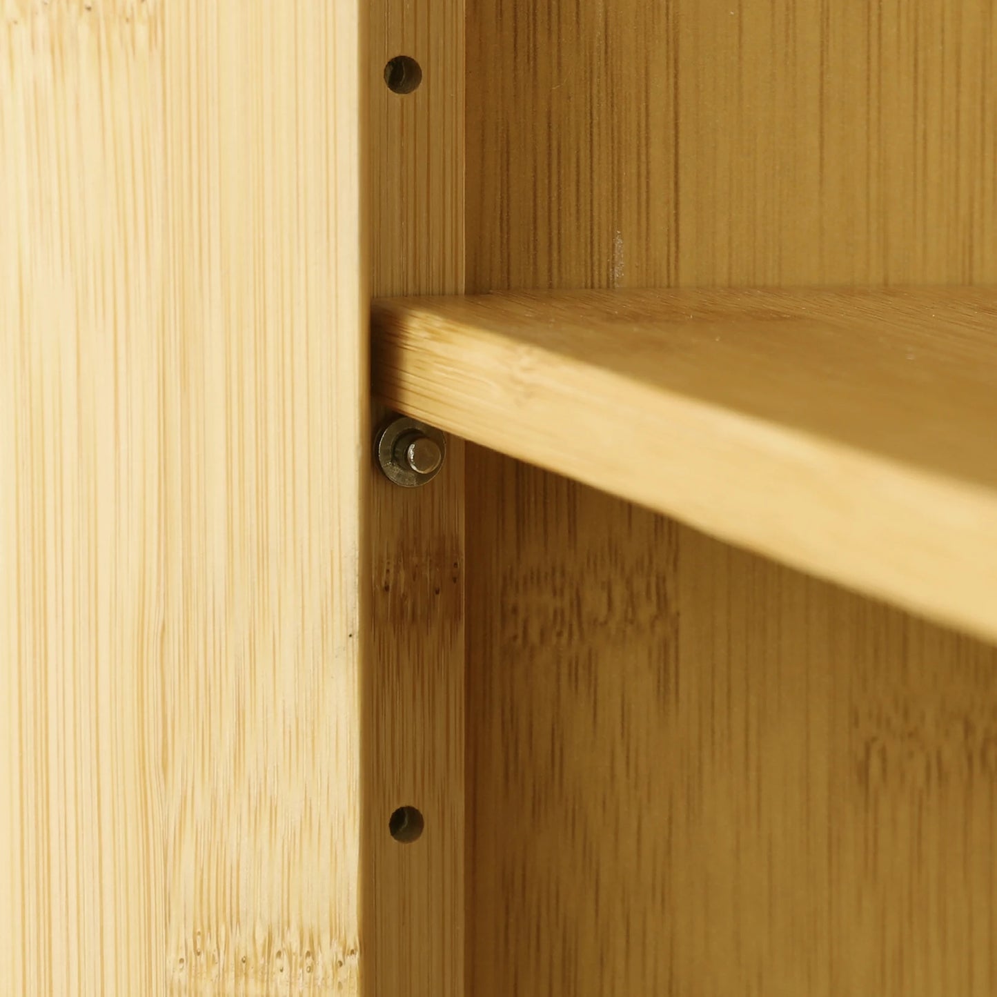 Wisfor Bamboo Wall Cabinet Over Toilet With Shelves