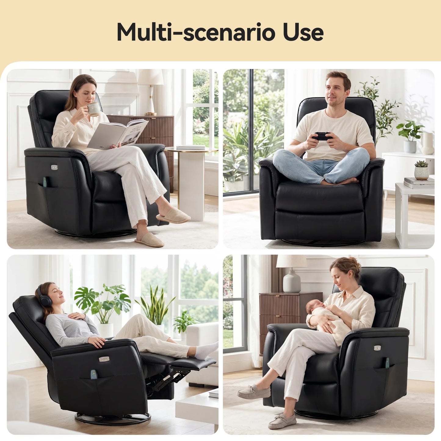 Kerdom Power Lift Recliner Chair With Heating And Massage