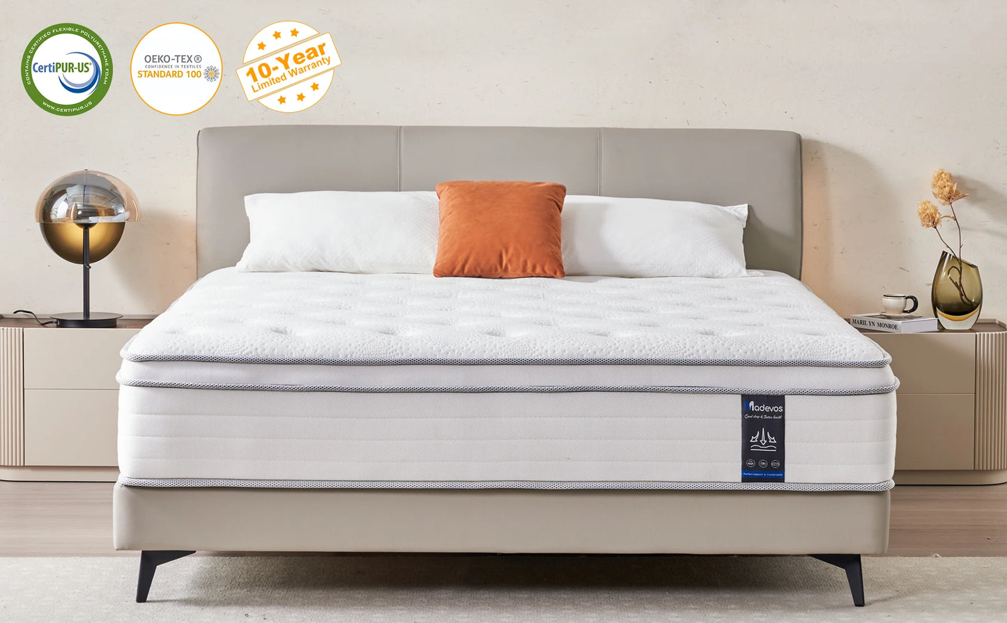 Madevos Hybrid Mattress With Pocket Spring For Comfort