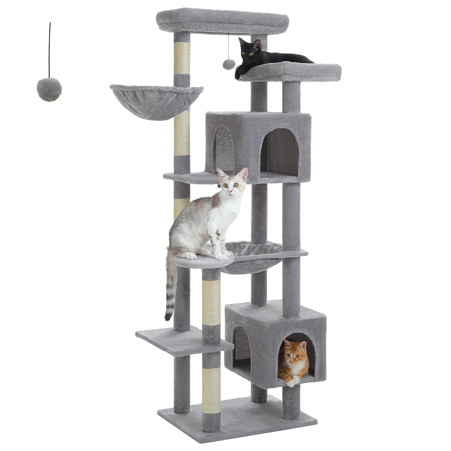 PawZ Road Premium Cat Tree With Hammock And Durable Scratching Posts