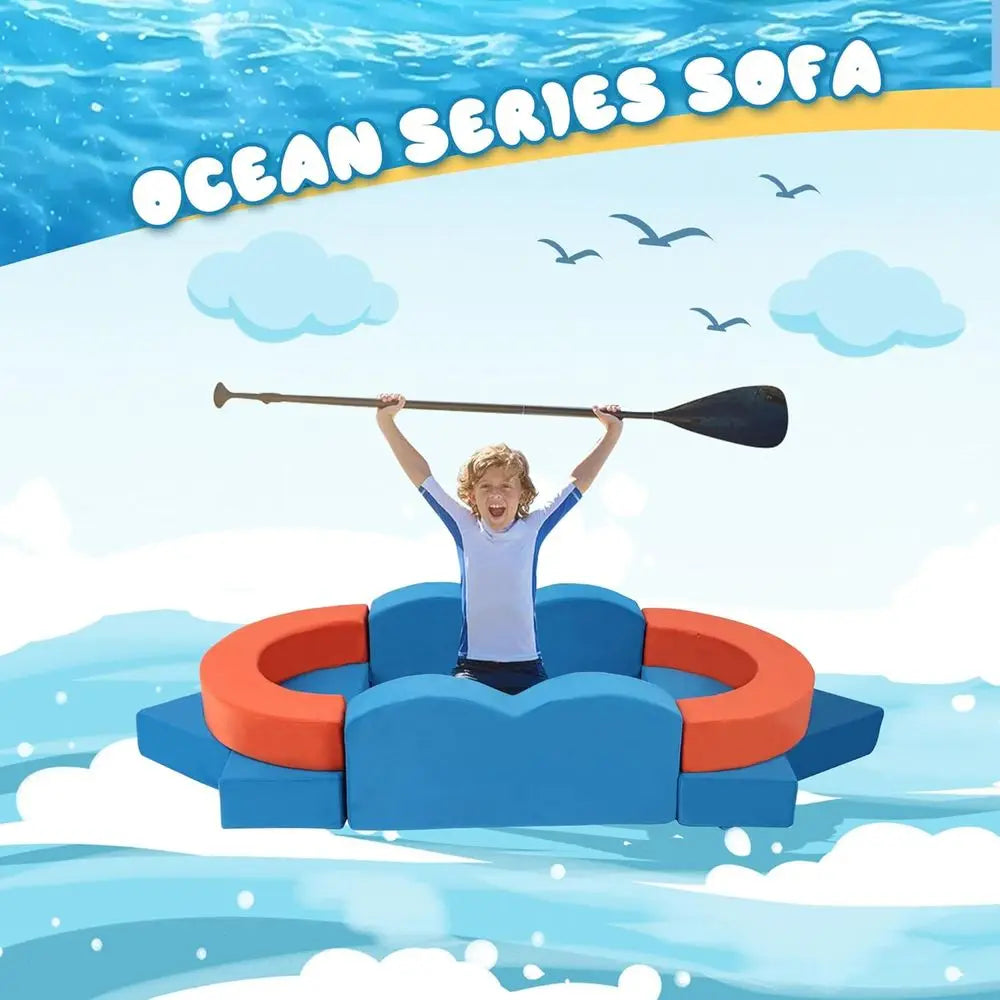 LISM Ocean Theme Modular Kids Sofa Set For Playroom