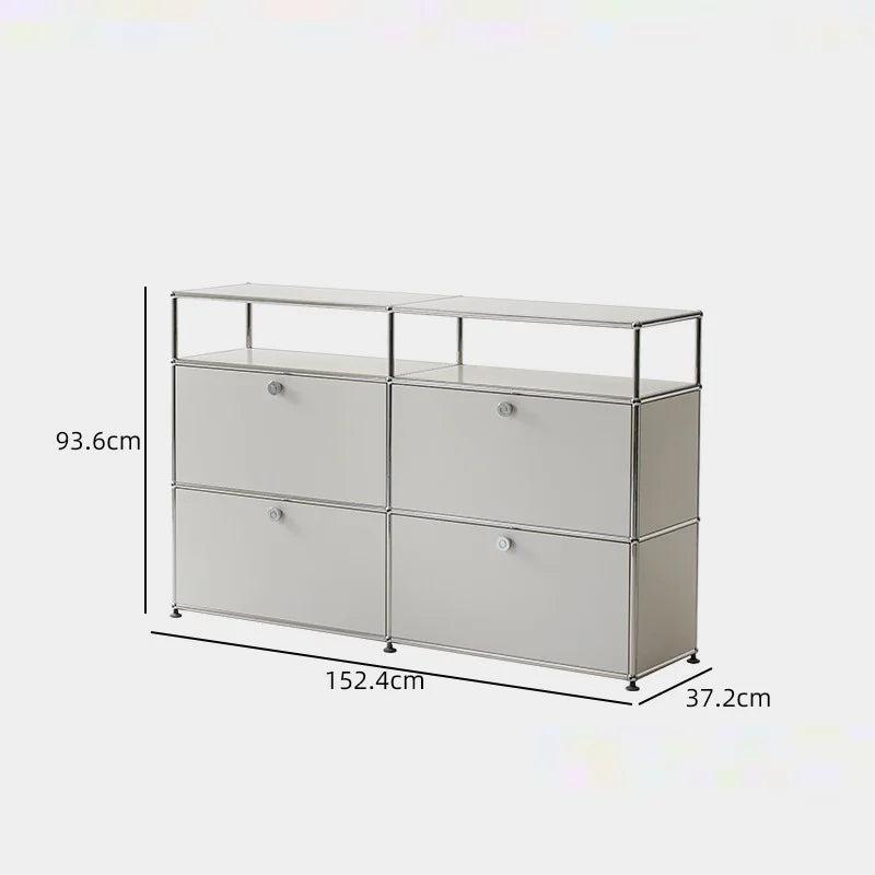 Bigcityfur TV Stand Storage Cabinet Metal Corner Unit