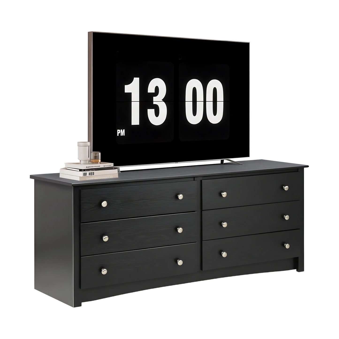 JHK Wood Dresser Cabinet Six Drawers Living Room Storage
