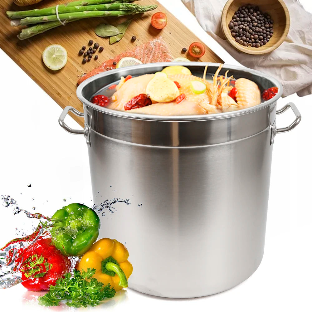 Stainless Steel Stock Pot With Lid For Home And Restaurant