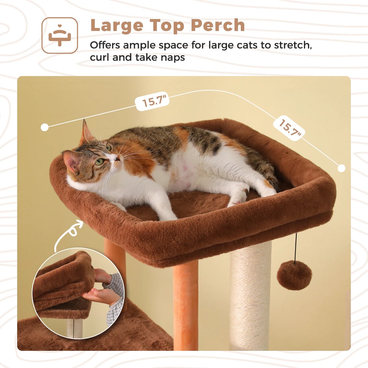 PAWZ Road Multi Tier Cat Tree Sisal Scratcher Soft Bed