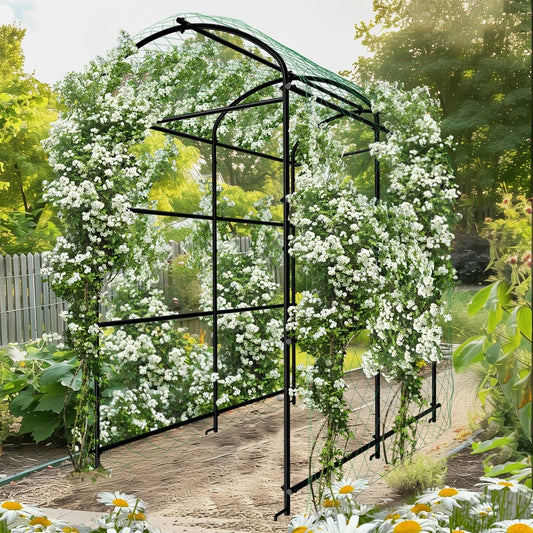 Wisfor U Shaped Metal Garden Trellis Climbing Plant Support Frame