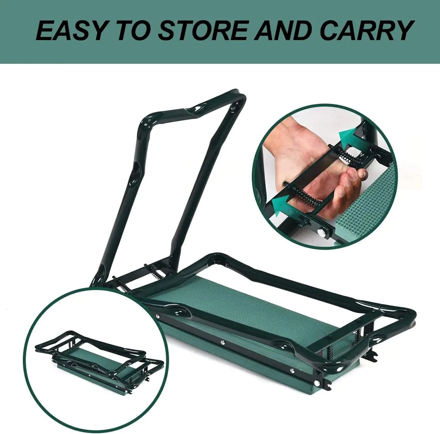 Portable Folding Garden Kneeler and Seat with Foam Cushion