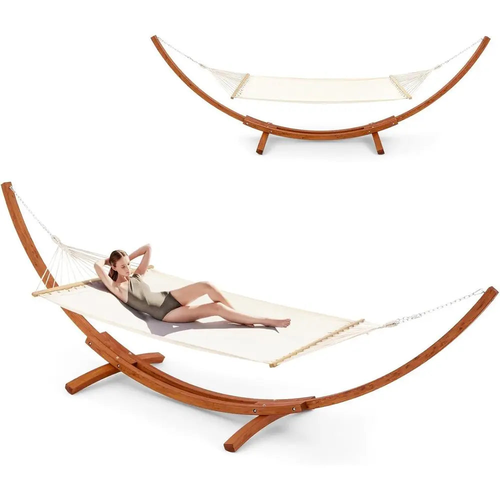 Heavy Duty Hammock With Stand For Two Person Outdoor Relaxation