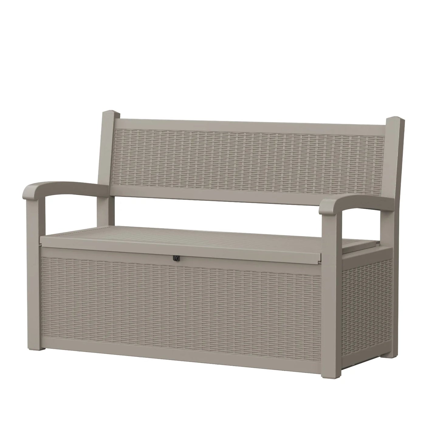 Weatherproof Resin Rattan Style Outdoor Patio Storage Bench