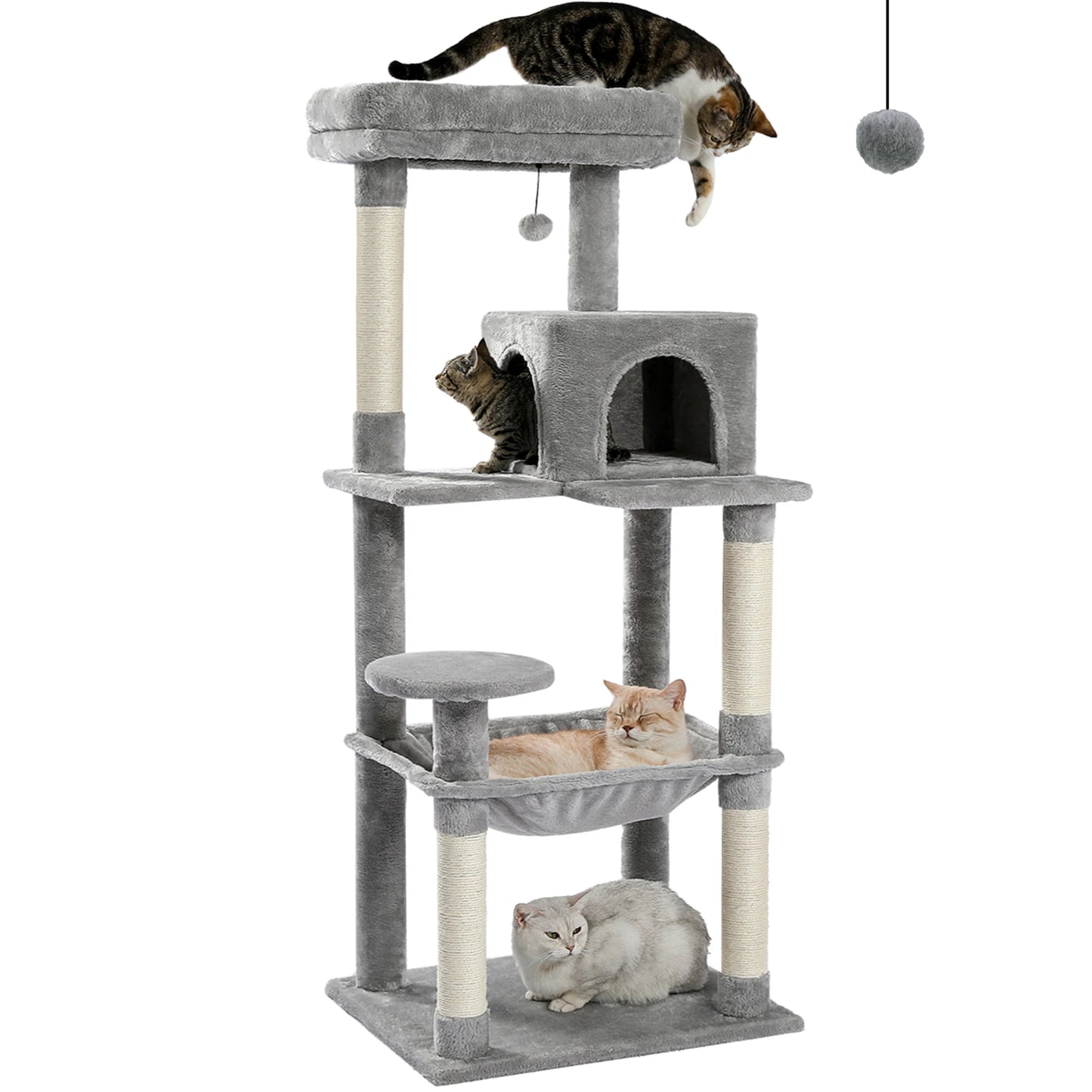 Pawz Road Five Level Cat Tree Tower With Sisal Posts