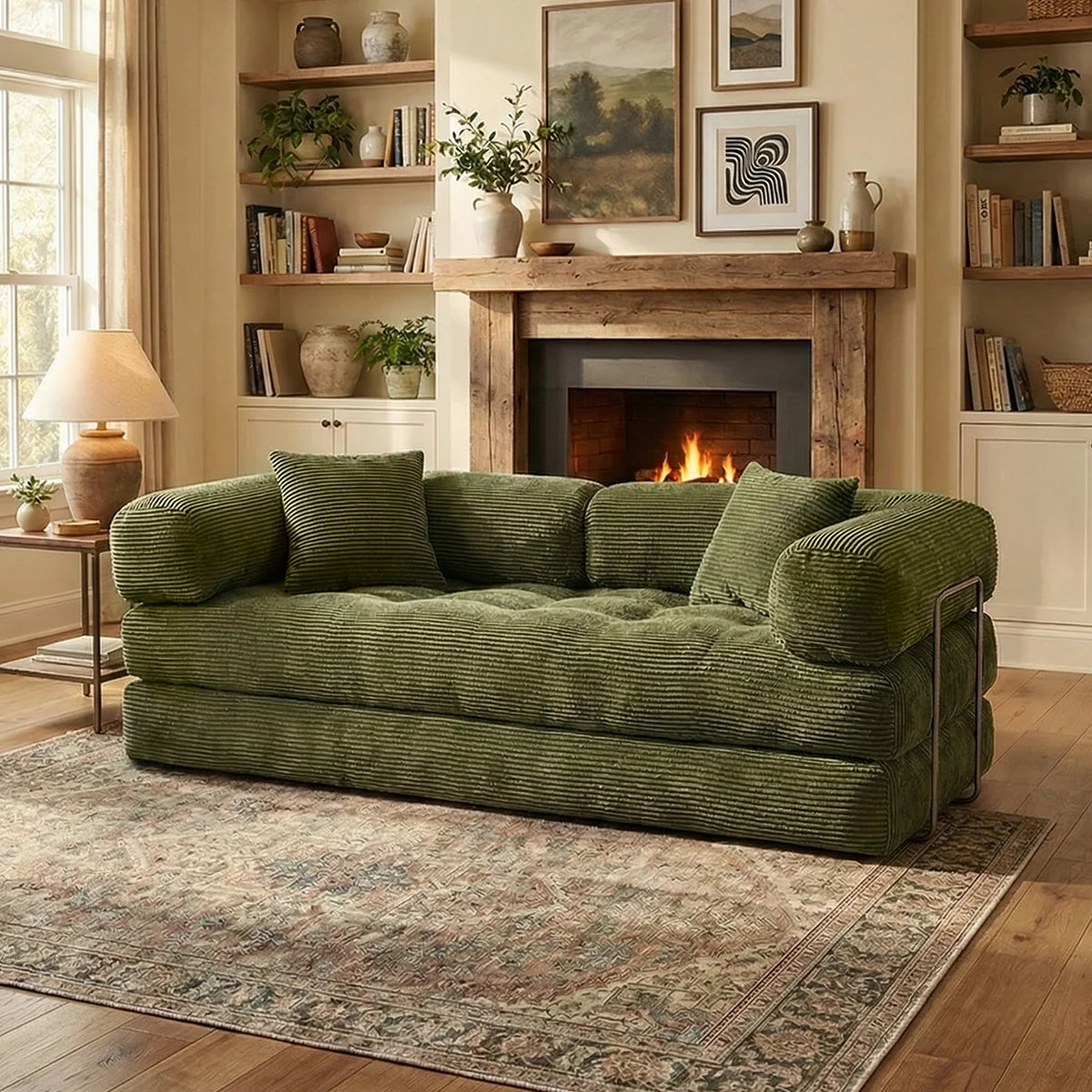 YQzyphyna Futon Sofa Bed 4 In 1 Convertible Couch Unit