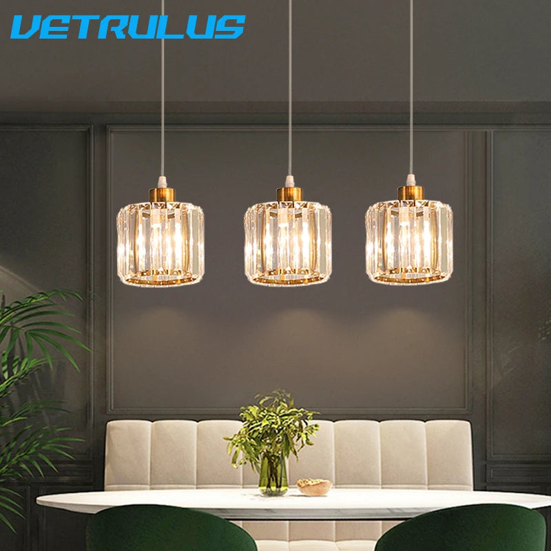 Vetrulus Modern Minimalist K9 Crystal Ceiling Lamp