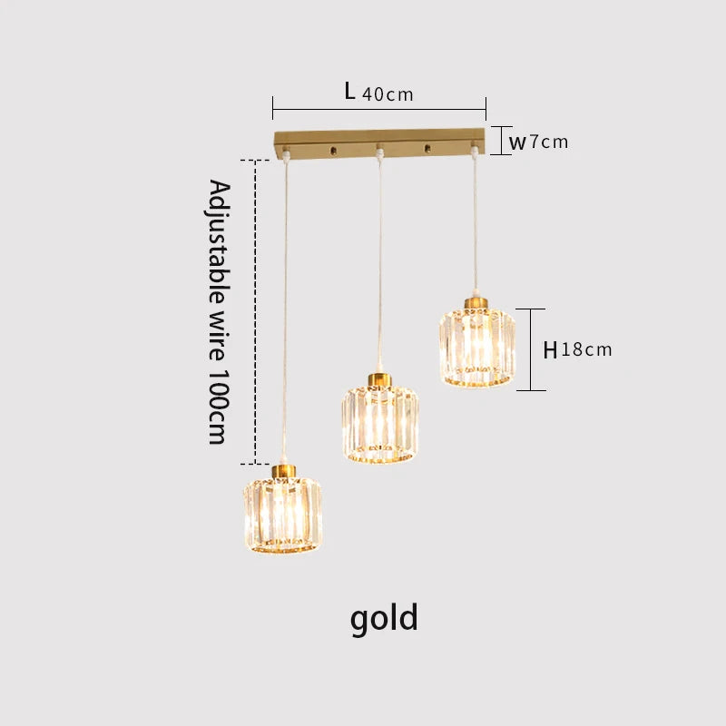 Vetrulus Modern Minimalist K9 Crystal Ceiling Lamp