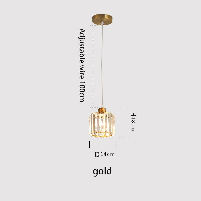 Vetrulus Modern Minimalist K9 Crystal Ceiling Lamp