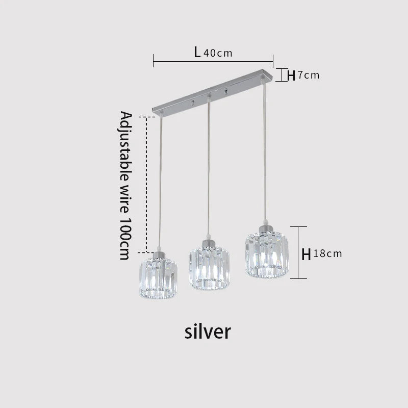 Vetrulus Modern Minimalist K9 Crystal Ceiling Lamp