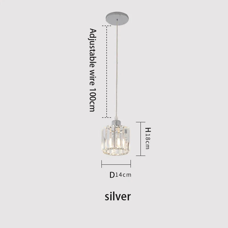 Vetrulus Modern Minimalist K9 Crystal Ceiling Lamp